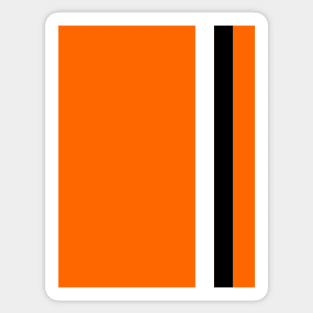 Luton Town Retro Home 1973 -74 Orange and White Black Bars Sticker